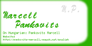 marcell pankovits business card